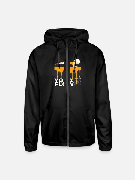 Yoga Flow - Unisex Lightweight Windbreaker Jacket - black