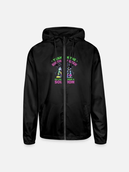 Science Theme Birthday Party Chemistry - Unisex Lightweight Windbreaker Jacket - black - Front