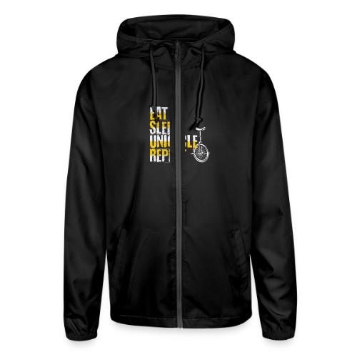 Eat Sleep Unicycle Repeat - Unisex Lightweight Windbreaker Jacket