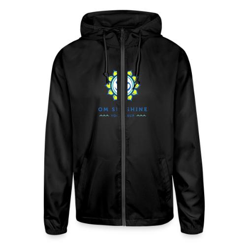 Om Sunshine Yoga transparent back original file - Unisex Lightweight Windbreaker Jacket