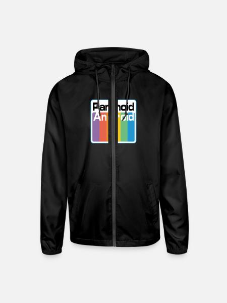 paranoid android - Unisex Lightweight Windbreaker Jacket - black