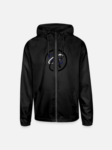 Atheist Logo - Unisex Lightweight Windbreaker Jacket - black