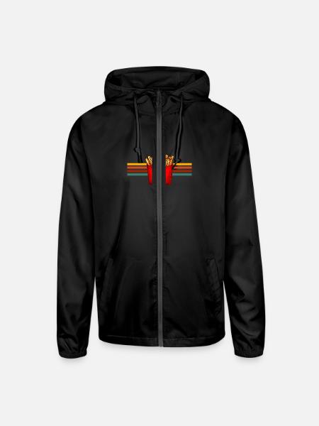 Yummy fries - Unisex Lightweight Windbreaker Jacket - black
