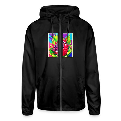 Neon Dragon Fruit Splendor - Unisex Lightweight Windbreaker Jacket
