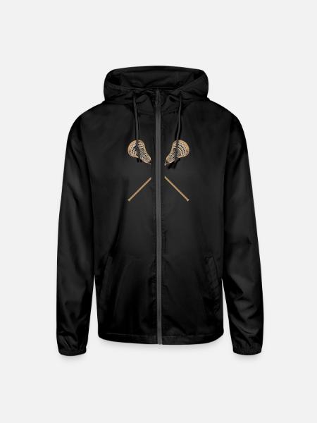 lacrosse sticks - Unisex Lightweight Windbreaker Jacket - black