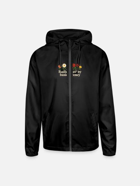 Radicalized By Basic Decency - Unisex Lightweight Windbreaker Jacket - black