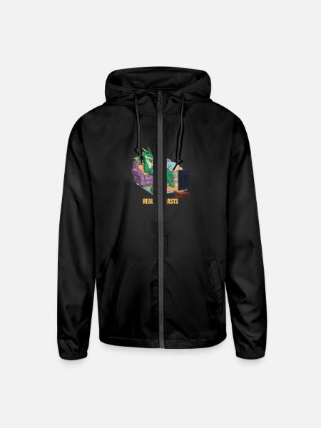 Reality Roasts - Unisex Lightweight Windbreaker Jacket - black