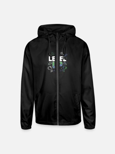 Level Up - Unisex Lightweight Windbreaker Jacket - black
