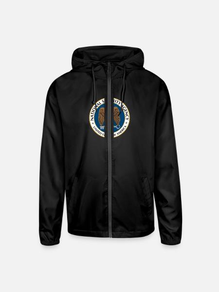 National Security Agency Logo - Unisex Lightweight Windbreaker Jacket - black