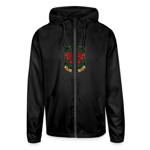 Poinsettia Crest T-Shirt - Unisex Lightweight Windbreaker Jacket