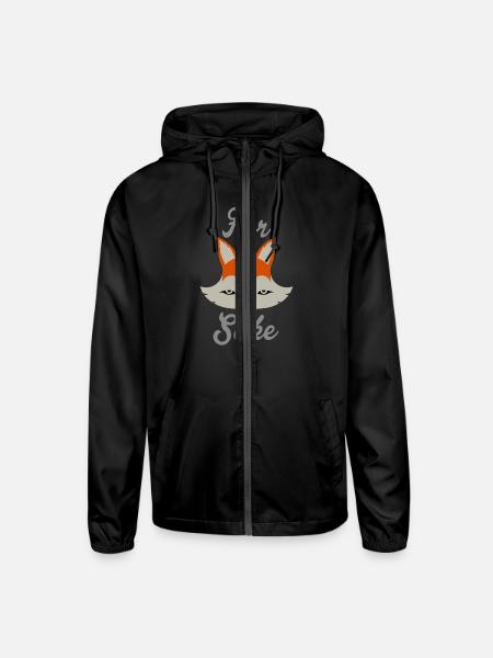 For Fox Sake - Unisex Lightweight Windbreaker Jacket - black
