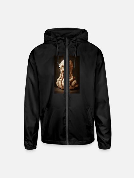 Peanut Octopus Madness - Unisex Lightweight Windbreaker Jacket - black