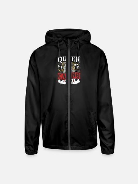 Jackpot Gambling Casino Theme Party - Unisex Lightweight Windbreaker Jacket - black - Front
