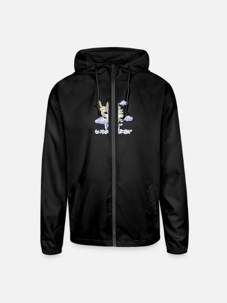 Fat is not the fact (baby) - Unisex Lightweight Windbreaker Jacket - black - Front
