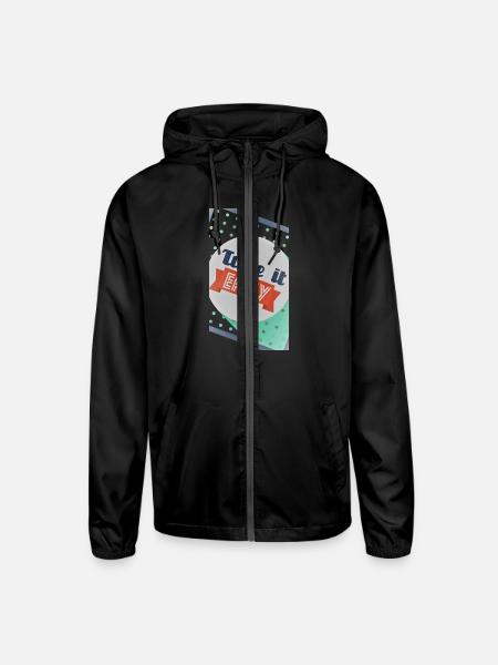 take it easy - Unisex Lightweight Windbreaker Jacket - black
