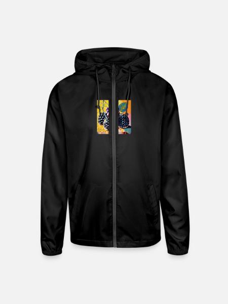 So fruity - Unisex Lightweight Windbreaker Jacket - black - Front