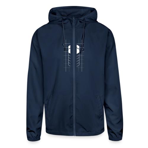 Tech Steve White V-Groved Collection - Unisex Lightweight Windbreaker Jacket