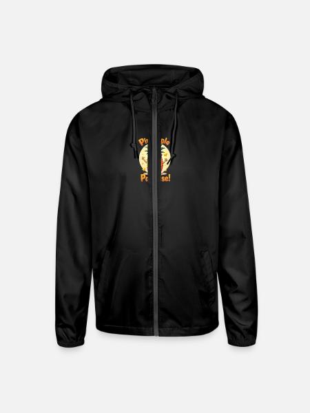 Pineapple Paradise! - Unisex Lightweight Windbreaker Jacket - black - Front