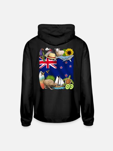 New Zealand Pride - Unisex Lightweight Windbreaker Jacket - black