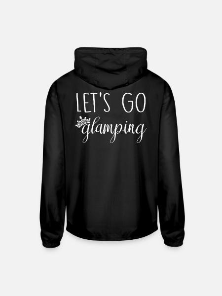 Let's Go Glamping - Unisex Lightweight Windbreaker Jacket - black