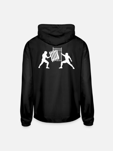 Gate Push Duel Silhouette - Unisex Lightweight Windbreaker Jacket - black