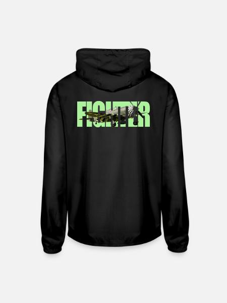 Fighter P-47 Thunderbolt - Unisex Lightweight Windbreaker Jacket - black