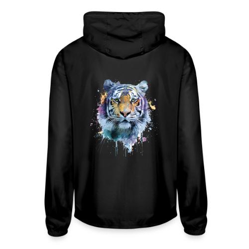 Splash-Art Tiger Face - Unisex Lightweight Windbreaker Jacket