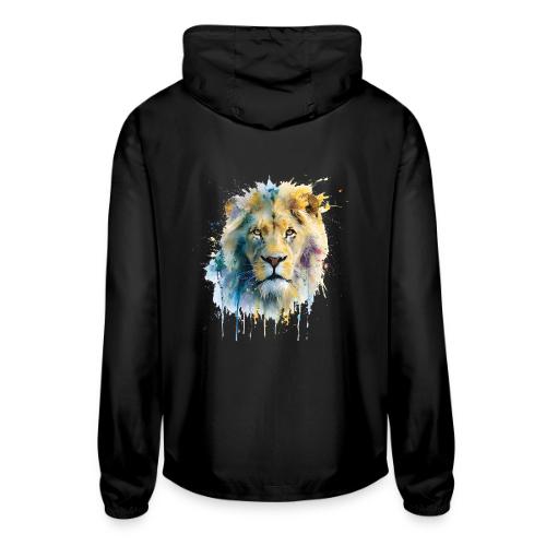Splash-Art Lion Face - Unisex Lightweight Windbreaker Jacket
