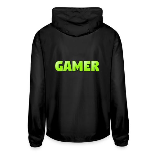 Gamer Neon Green Gaming Logo Design - Unisex Lightweight Windbreaker Jacket