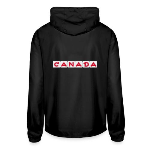 Canada, red letters on white background - Unisex Lightweight Windbreaker Jacket
