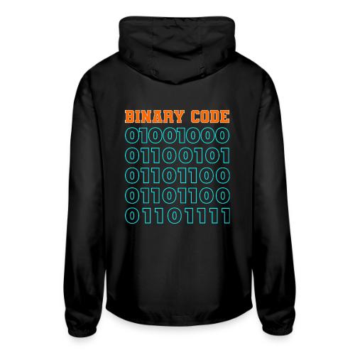 Say Hello in Binary code - Unisex Lightweight Windbreaker Jacket