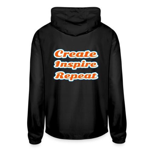 Create, Inspire, Repeat — Artist Life Script - Unisex Lightweight Windbreaker Jacket