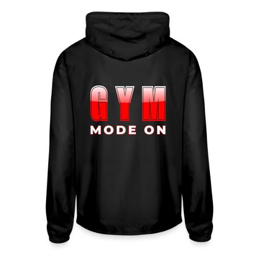 Gym Mode On Fitness Typography Design - Unisex Lightweight Windbreaker Jacket