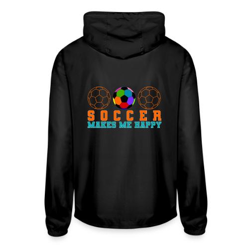 Soccer Makes Me Happy - Unisex Lightweight Windbreaker Jacket