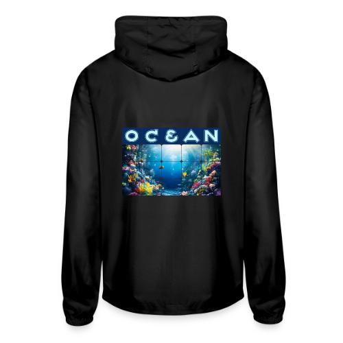 Ocean: Neon Reef Glow - Unisex Lightweight Windbreaker Jacket