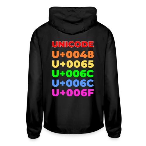 Hello, in unicode - Unisex Lightweight Windbreaker Jacket
