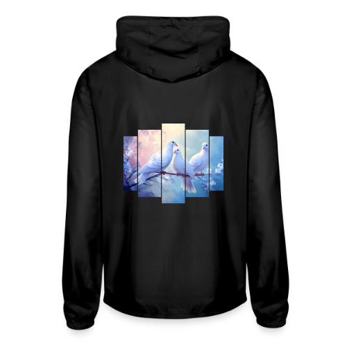 Symbols of Peace and Serenity - Unisex Lightweight Windbreaker Jacket