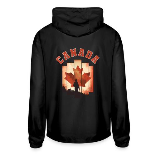 Proud Canadian Shadow - Unisex Lightweight Windbreaker Jacket