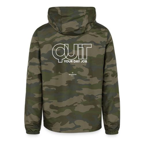 Quit in white - Unisex Lightweight Windbreaker Jacket