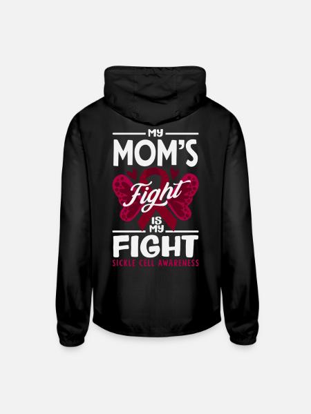 Sickle Cell Awareness Warrior Supporter Survivor - Unisex Lightweight Windbreaker Jacket - black - Back