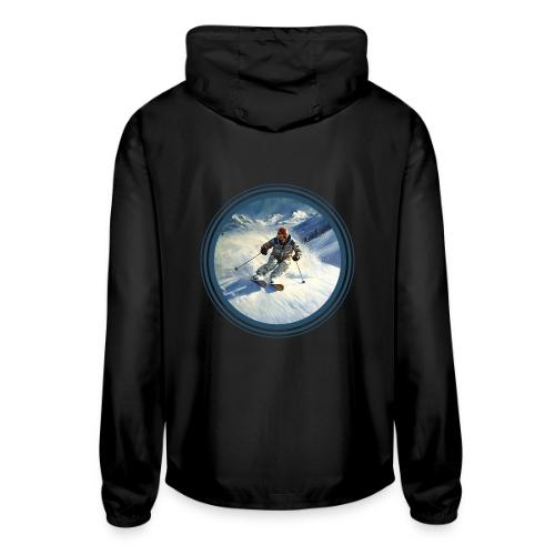 Skiing Power Moves - Unisex Lightweight Windbreaker Jacket