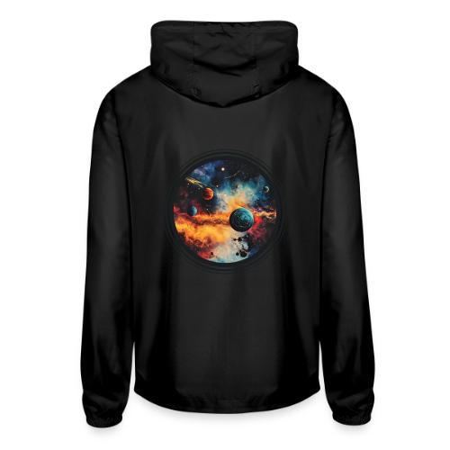 Cosmic Brush Planets - Unisex Lightweight Windbreaker Jacket