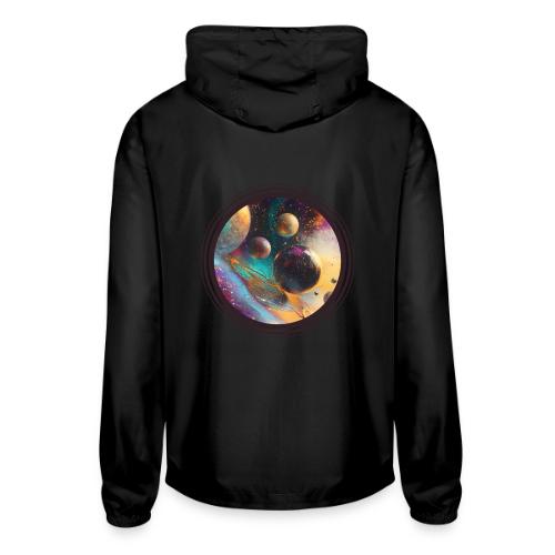 Planets in the Abstract - Unisex Lightweight Windbreaker Jacket