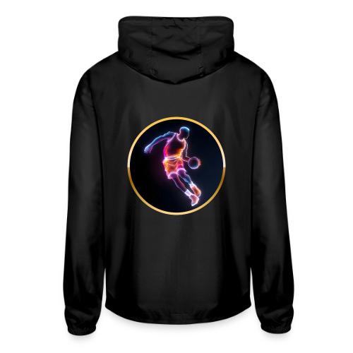 Neon Basketball Player - Unisex Lightweight Windbreaker Jacket