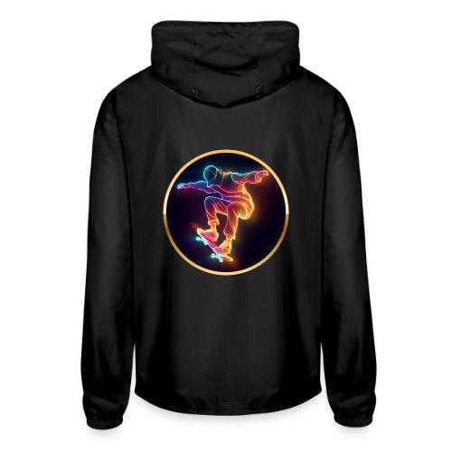 Skateboarding: Midnight Neon Skater - Unisex Lightweight Windbreaker Jacket
