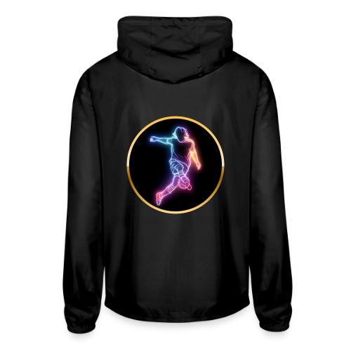 Soccer: Neon Goal Fusion - Unisex Lightweight Windbreaker Jacket