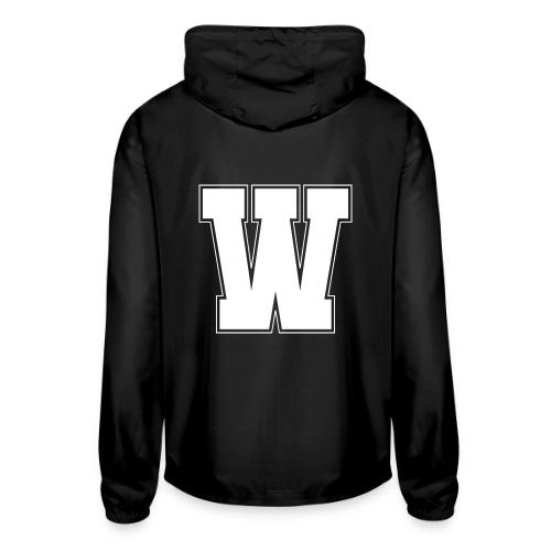 White Letter W – Varsity Alphabet Monogram - Unisex Lightweight Windbreaker Jacket
