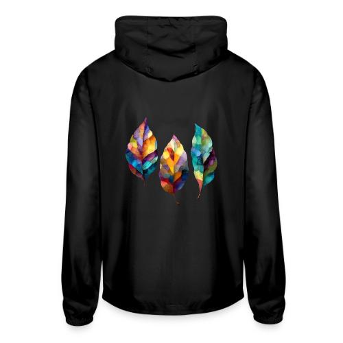 Art: Colorful Leaf Harmony - Unisex Lightweight Windbreaker Jacket