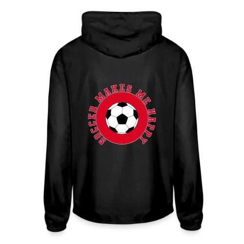 Soccer Makes Me Happy – Football Joy Graphic - Unisex Lightweight Windbreaker Jacket