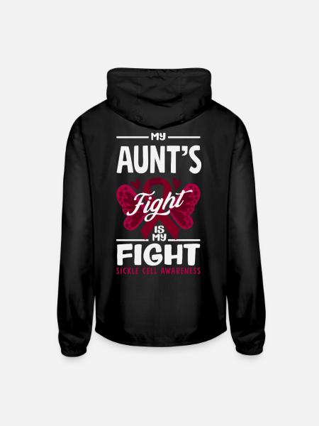 Sickle Cell Awareness Warrior Supporter Survivor - Unisex Lightweight Windbreaker Jacket - black - Back